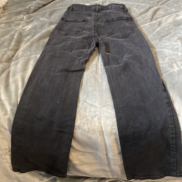 Almost Famous black ripped flare jeans, size 0, stretchy - Picture 2 of 2